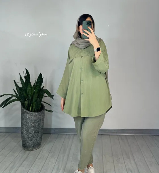 عکس مدل مانتو جدید استین دکمه ای