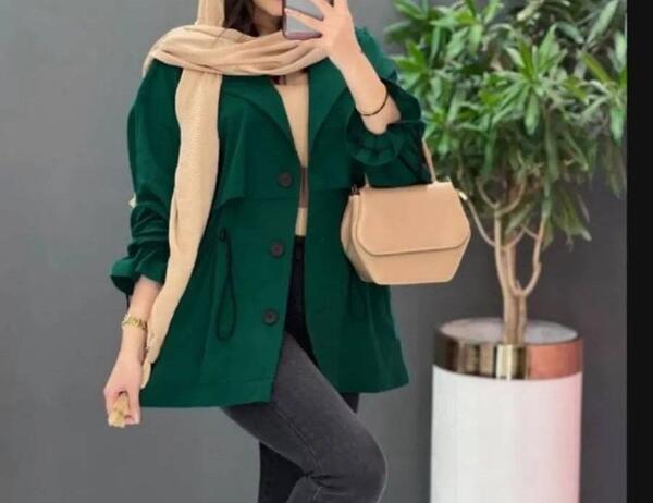 عکس مانتو کتی سبز یشمی