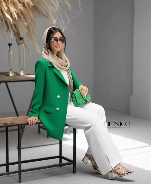 عکس مانتو کتی سبز یشمی