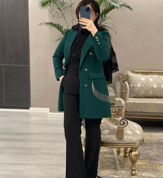 عکس مانتو کتی سبز یشمی