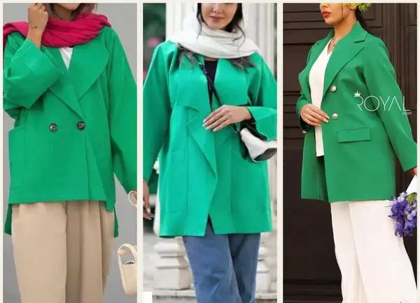 عکس مانتو کتی سبز یشمی