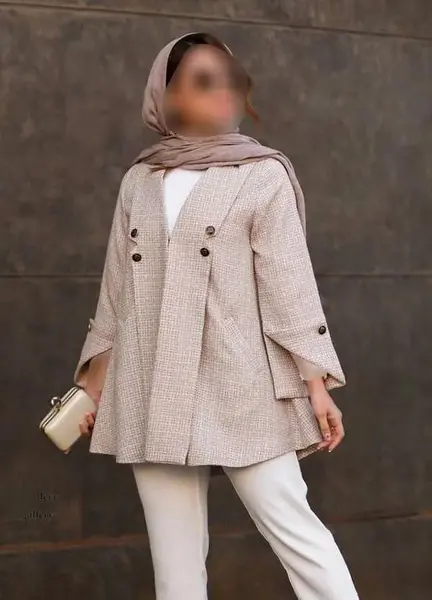 عکس یقه ارشال روی مانتو