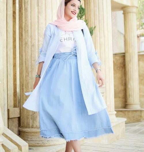 عکس مانتو دامن بیرونی