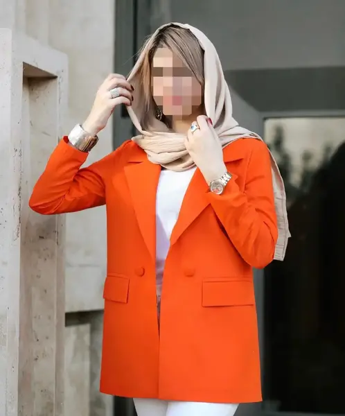عکس مانتو کتی نارنجی