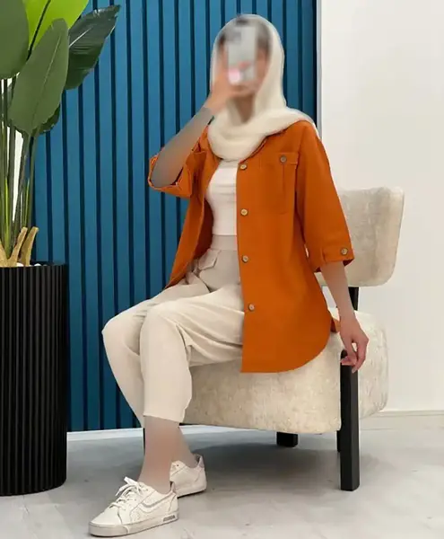 عکس مانتو کتی نارنجی