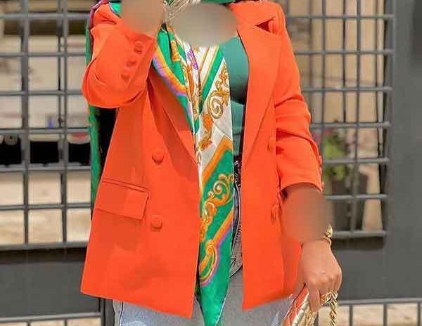 عکس مانتو کتی نارنجی