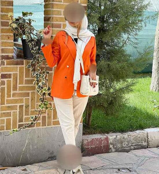 عکس مانتو کتی نارنجی