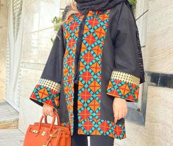 عکس دختر با مانتو نارنجی