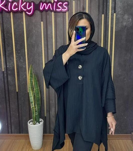 عکس مانتو نخی مشکی