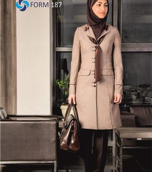 عکس مانتو شلوار قهوه ای