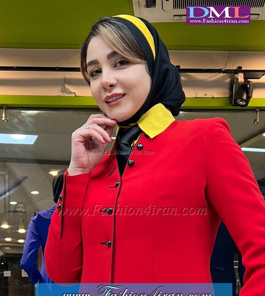 عکس مانتو شلوار قرمز