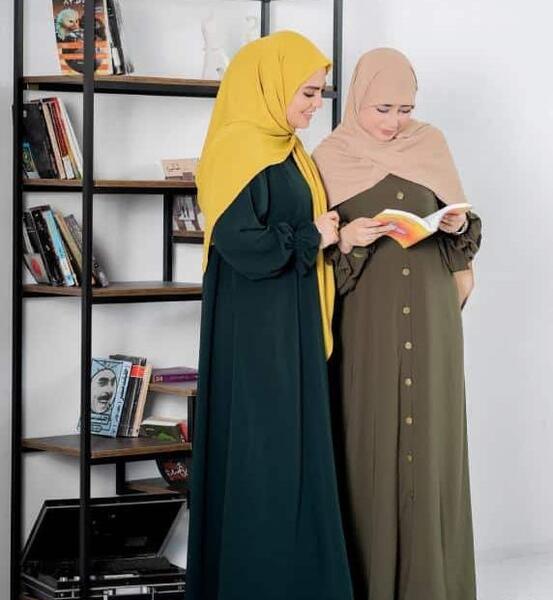 عکس مانتو عبایی مشکی دخترانه