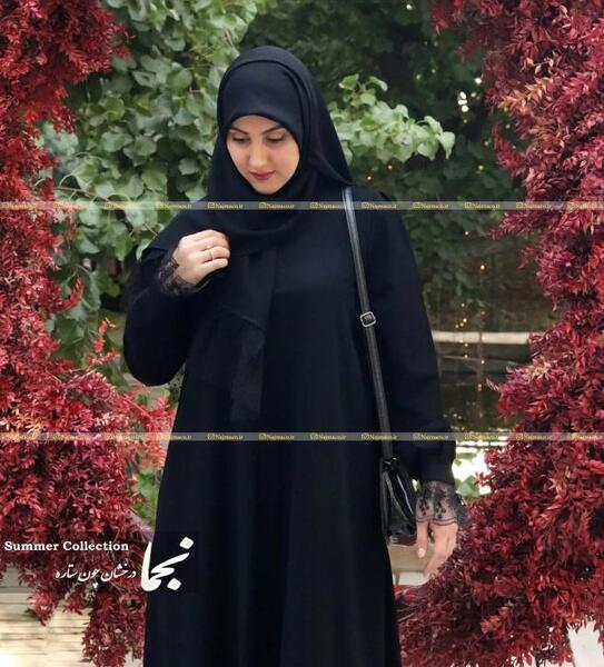 عکس مانتو عبایی مشکی دخترانه