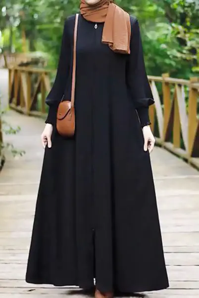عکس مانتو عبایی مشکی جدید