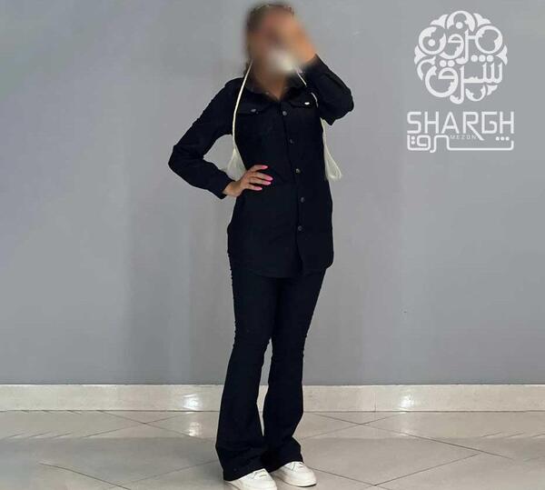 عکس مانتو شلوار ست مشکی