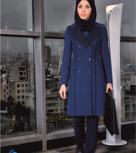 عکس مانتو شلوار اداری سرمه ای
