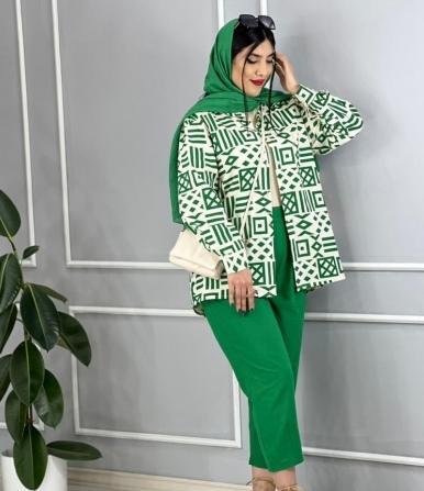عکس ست مانتو شلوار اسپرت دخترانه