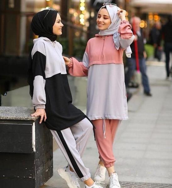 عکس ست مانتو شلوار اسپرت دخترانه