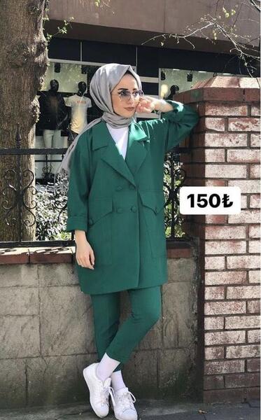 عکس مانتو سبز لجنی