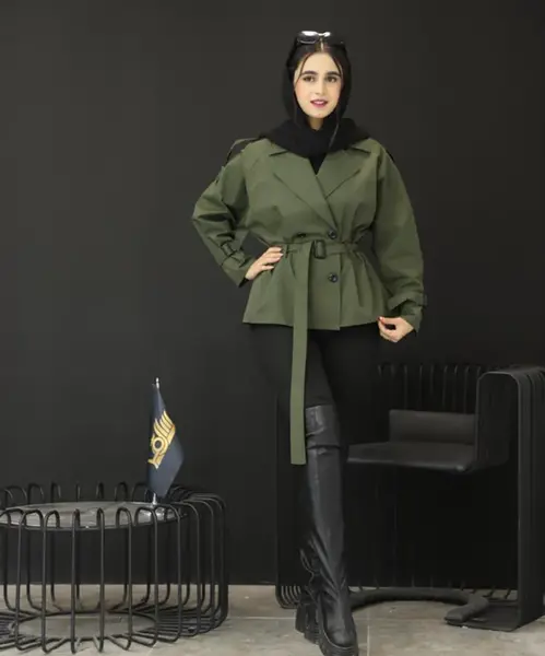 عکس مانتو سبز لجنی