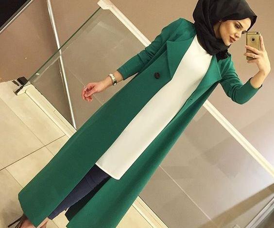 عکس مانتو سبز لجنی