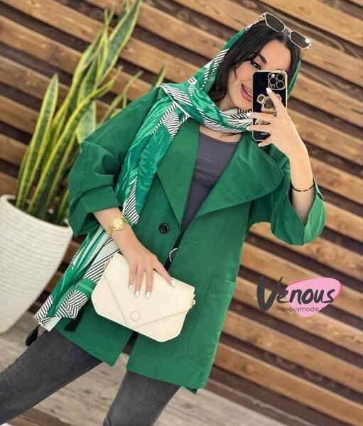 عکس مانتو سبز لجنی