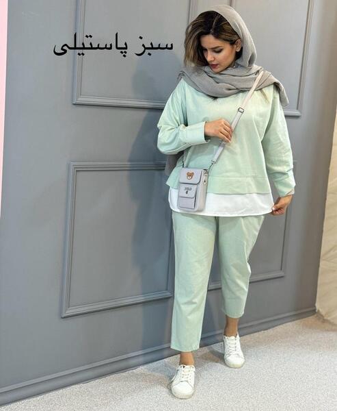 عکس مانتو سبز پاستیلی