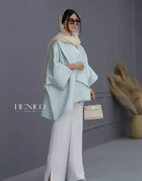 عکس مانتو سبز پاستیلی