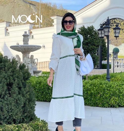 عکس مانتو سفید بلند