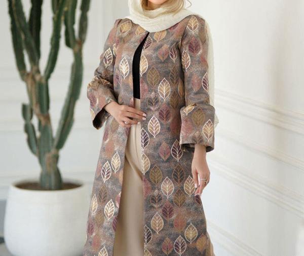 عکس مانتو ژاکارد رنگی