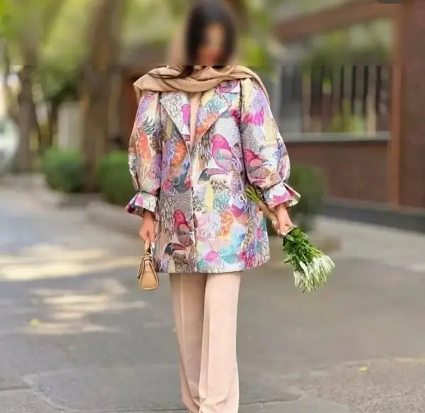 عکس مانتو ژاکارد دخترانه