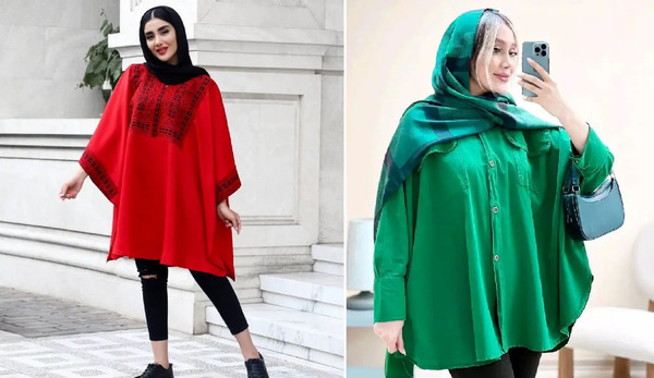 عکس مدل مانتو خفاشی جدید