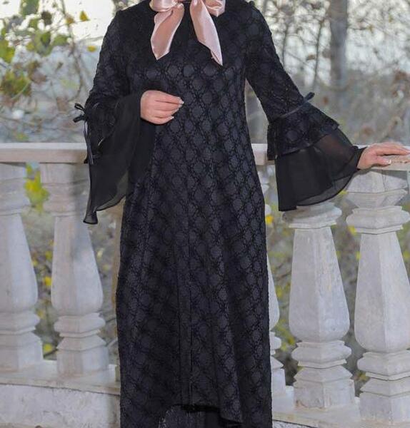 عکس مانتو حریر استین کلوش
