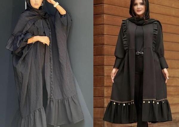 عکس مانتو حریر استین کلوش