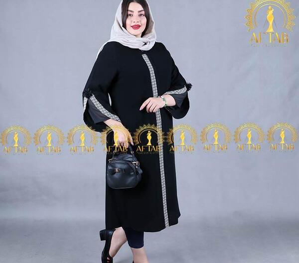 عکس مانتو حریر استین کلوش