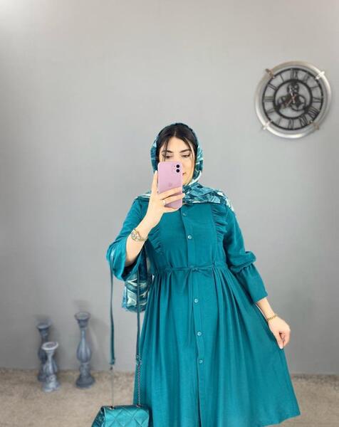 عکس مانتو کمر چین دار
