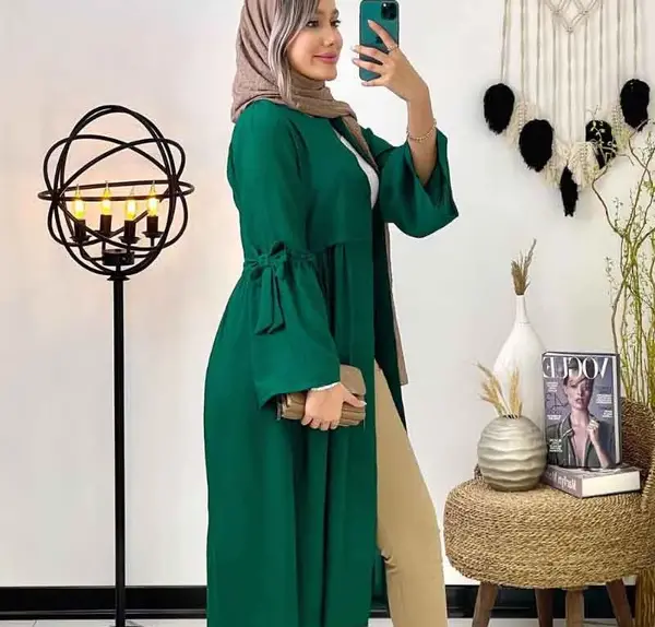 عکس مانتو کمر چین دار