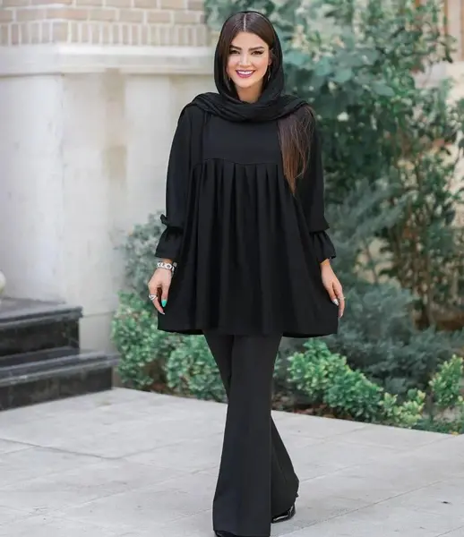 عکس مانتو استین چین دار