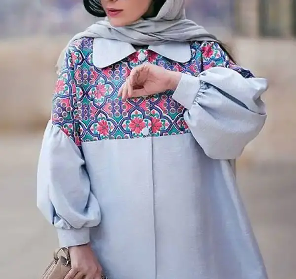 عکس مانتو استین چین دار