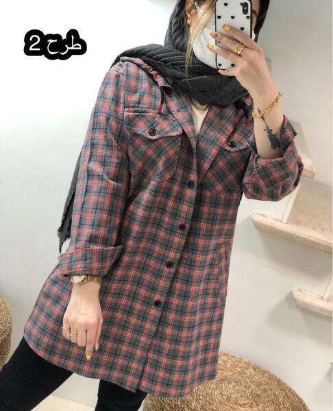 عکس مانتو چهارخونه پاییزه