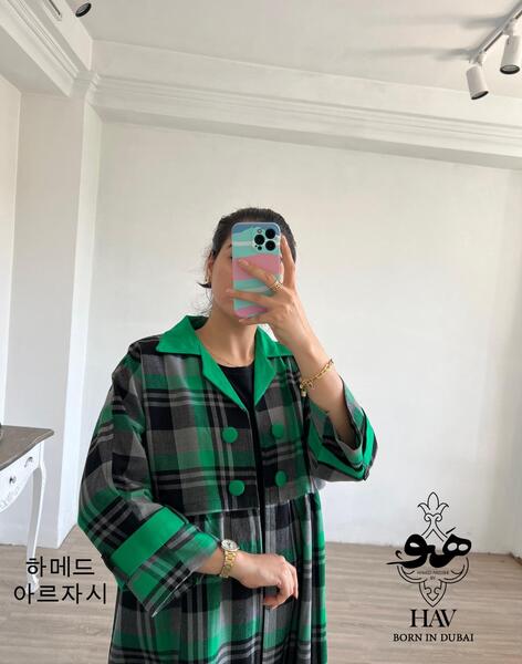 عکس مانتو چهارخونه پاییزه