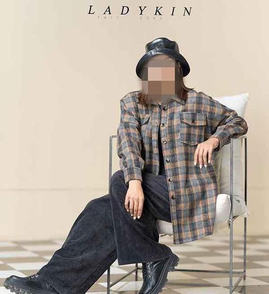 عکس مانتو چهارخونه پاییزی