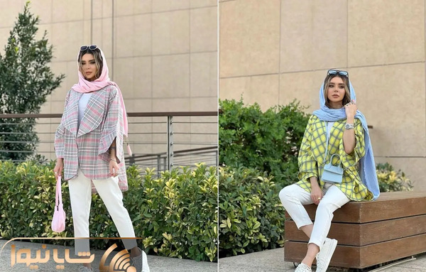 عکس مانتو چهارخونه پاییزی