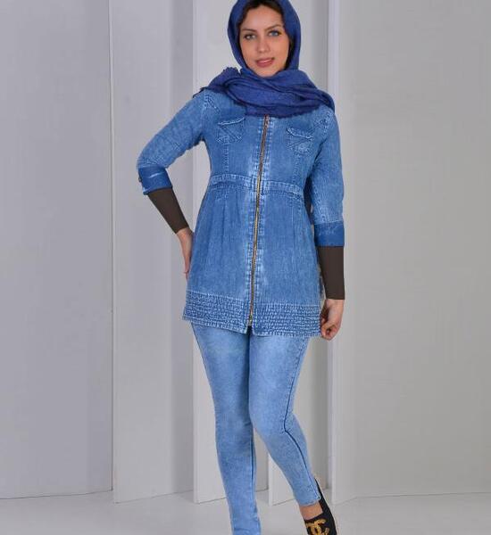 عکس مانتو شلوار جین