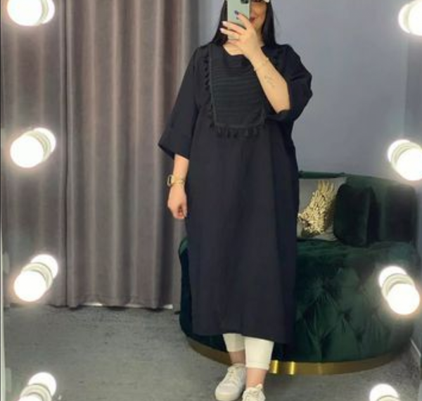 عکس مانتو جلو بسته مشکی