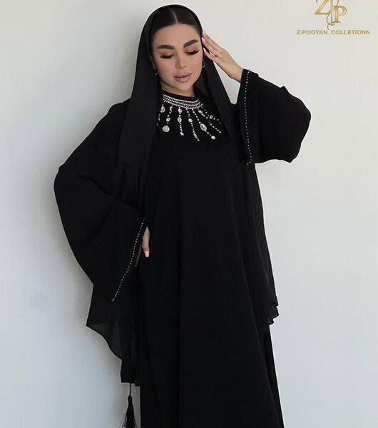 عکس مانتو جلو بسته مشکی