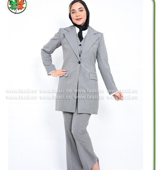 عکس مانتو شلوار طوسی