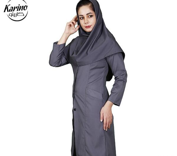 عکس مانتو شلوار طوسی