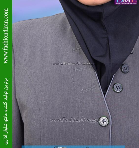 عکس مانتو شلوار طوسی