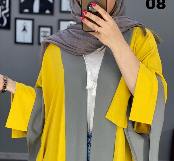 عکس مانتو ترکیبی دو رنگ